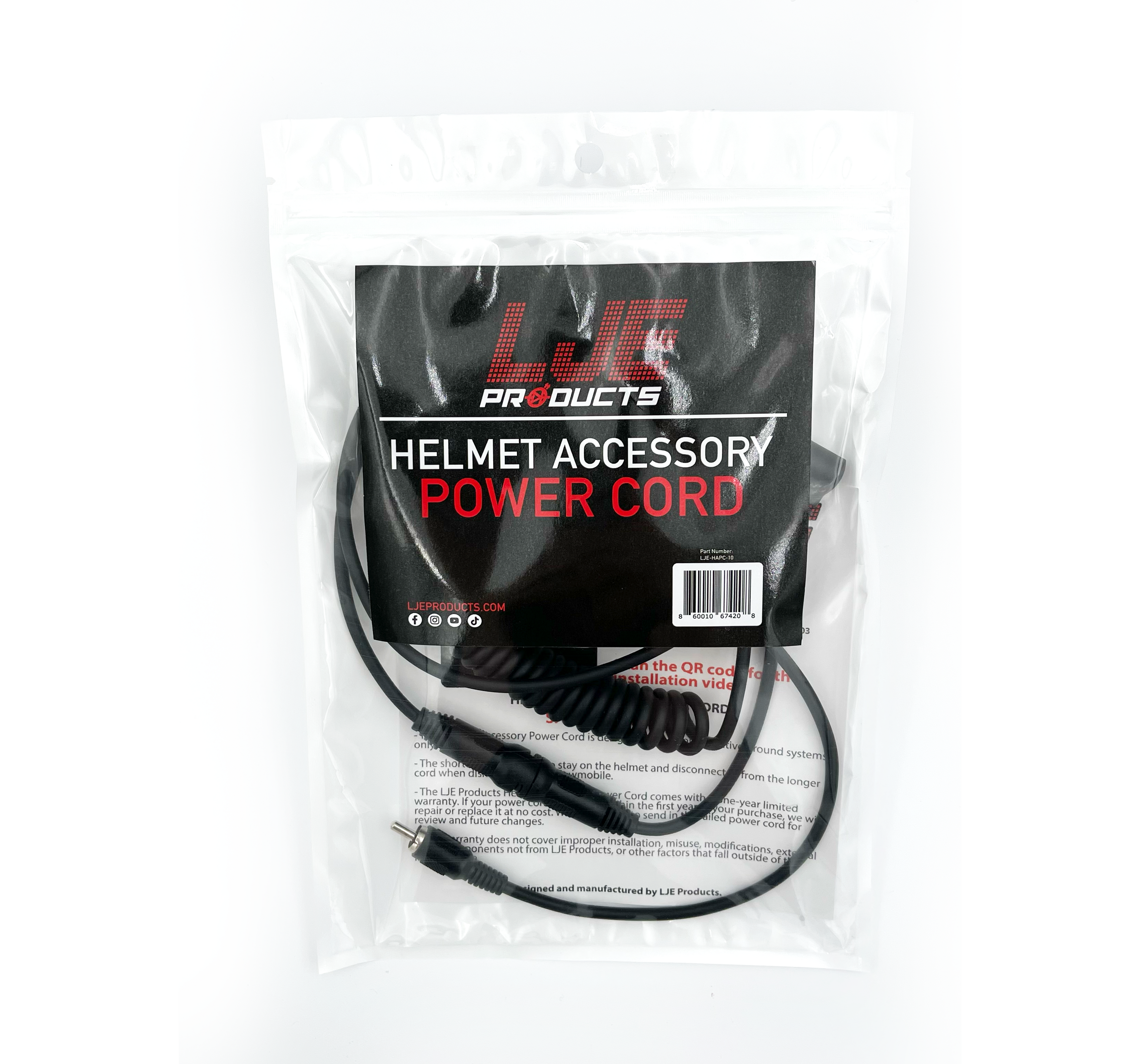 Helmet Accessory Power Cord (Twist-lock)